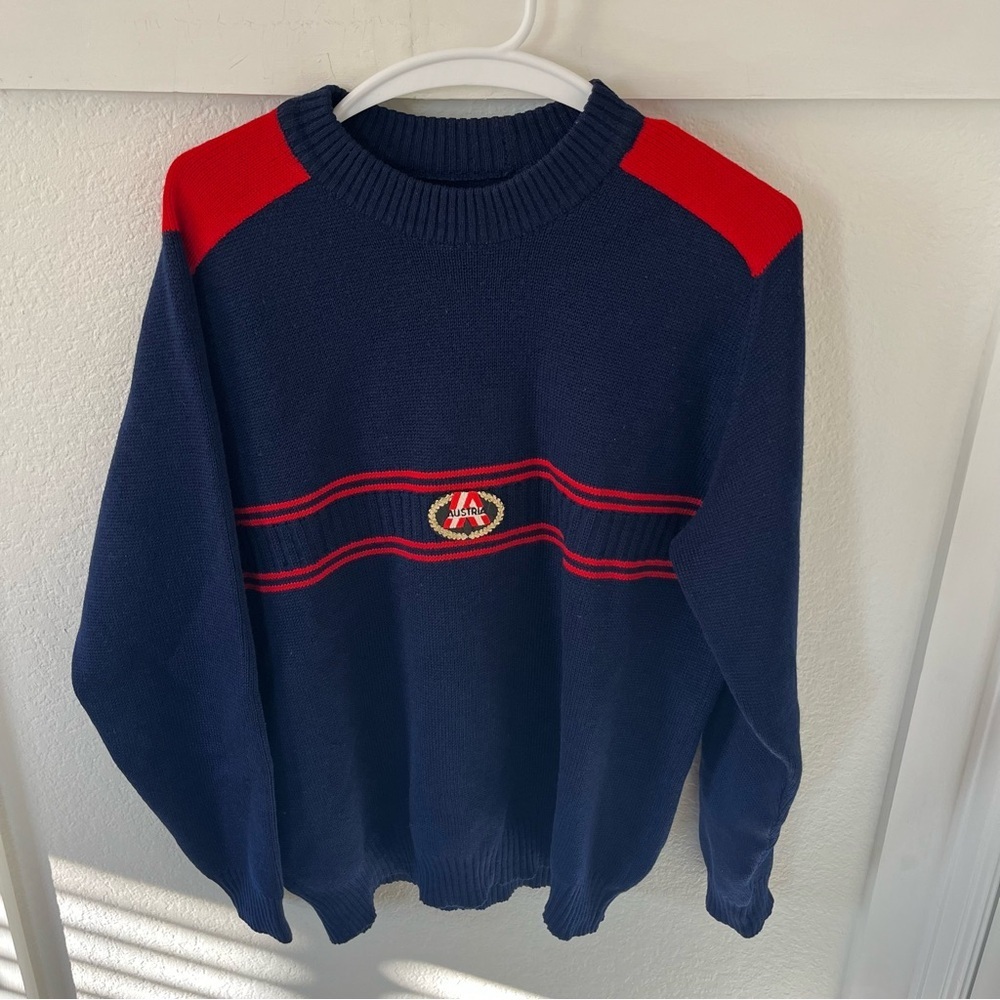 Vintage Austria Alpin Men's XL Pure New Wool Crewneck Sweater